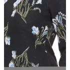 Aniston CASUAL Női kötött ruha virágmintával, nyári ruha 3/4 ujjú, 62941323 Fekete Méret:38