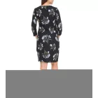 Aniston CASUAL Női kötött ruha virágmintával, nyári ruha 3/4 ujjú, 62941323 Fekete Méret:38