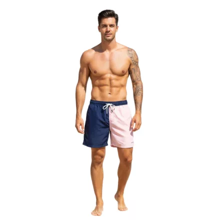 Pierre Cardin férfi Swim Sort Rövidnadrág, stílusos Swim Sort Rövidnadrág, LA205027 Navy/rózsaszín Méret: XL