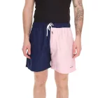 Pierre Cardin férfi Swim Sort Rövidnadrág, stílusos Swim Sort Rövidnadrág, LA205027 Navy/rózsaszín Méret: XL
