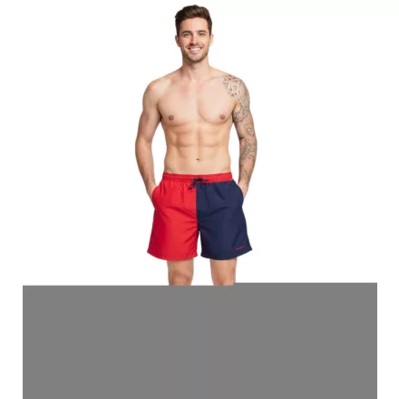Pierre Cardin férfi Swim Sort Rövidnadrág, trendi Swim Sort Rövidnadrág LA205027 piros/Navy Méret: S