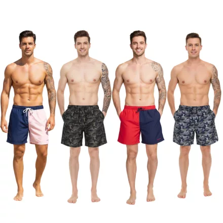 Pierre Cardin férfi Camouflage Swim Sort Rövidnadrág LA203937 kék/Khaki-zöld vagy Khaki/zöld Méret: S