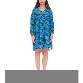   Aniston CASUAL Női miniruha, Nyári ruha, Hosszú ujjú ruha, 36726314, Kék/Zöld Méret:38