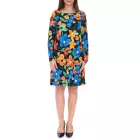 Aniston alkalmi női Summer ruha  virágos Print, Mini ruha, hosszú újj ruha, 81651920, fekete/sárga/kék Méret: 38