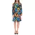 Aniston alkalmi női Summer ruha  virágos Print, Mini ruha, hosszú újj ruha, 81651920, fekete/sárga/kék Méret: 38
