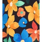Aniston alkalmi női Summer ruha  virágos Print, Mini ruha, hosszú újj ruha, 81651920, fekete/sárga/kék Méret: 38