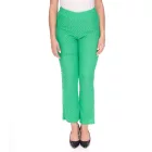 Aniston CASUAL Női Nyári Nadrág, Bootcut Nadrág, Könnyű, Szélesedő Nadrág, Magas Derék, 61443431 Zöld Méret:48