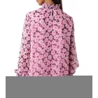 Aniston SELECTED női Summer blúz  All-Over virágos Print, hosszú-újj Ing  Sheer ujj 45177117 rózsaszín/fekete Méret: 38