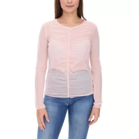   Aniston alkalmi női hosszú-Sleeved Ing, Sheer Everyday Pulóver  V-nyak, Summer Ing 99505354 rózsaszín Méret: 36