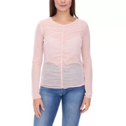 Aniston alkalmi női hosszú-Sleeved Ing, Sheer Everyday Pulóver  V-nyak, Summer Ing 99505354 rózsaszín Méret: 36