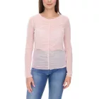 Aniston alkalmi női hosszú-Sleeved Ing, Sheer Everyday Pulóver  V-nyak, Summer Ing 99505354 rózsaszín Méret: 38