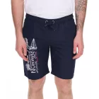 GEOGRAPHICAL NORWAY Quara/Quoyal férfi Swim nadrág  Logo Print, Swim Sort Rövidnadrág  zseb, Swim Sort Rövidnadrág, Navy/rózsaszín Méret: M