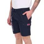GEOGRAPHICAL NORWAY Quara/Quoyal férfi Swim nadrág  Logo Print, Swim Sort Rövidnadrág  zseb, Swim Sort Rövidnadrág, Navy/rózsaszín Méret: M