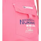 GEOGRAPHICAL NORWAY Quara/Quoyal férfi Swim nadrág  Logo Print, Swim Sort Rövidnadrág  zseb, Swim Sort Rövidnadrág, Navy/rózsaszín Méret: M
