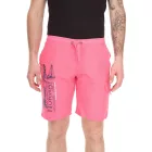 GEOGRAPHICAL NORWAY Quara/Quoyal férfi Swim nadrág  Logo Print, Swim Sort Rövidnadrág  zseb, Swim Sort Rövidnadrág, Navy/rózsaszín Méret: S