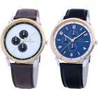 Pierre Cardin férfi több-számlap analóg Quartz óra karóra  bőr szíj 3ATM 44mm in barna/arany/ezüst vagy fekete/ezüst/kék/rózsa arany Méret: N