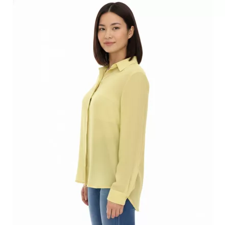 Aniston SELECTED női Summer blúz, hosszú-Sleeved Ing  Kent nyaklánc, Summery alap blúz 13456949 sárga Méret: 40