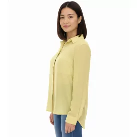   Aniston SELECTED női Summer blúz, hosszú-Sleeved Ing  Kent nyaklánc, Summery alap blúz 13456949 sárga Méret: 44