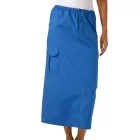 Aniston alkalmi női Cargo Szoknya, Summer Szoknya, Midi-hossz pamut Szoknya  Elastic Waistband, 77100947 kék Méret: 42