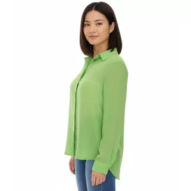   Aniston SELECTED női Summer blúz hosszú-Sleeved Ing  Kent nyaklánc Summer alap blúz 71710315 zöld Méret: 42