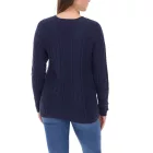 Aniston alkalmi V-nyak kötött Pulóver, Everyday Pulóver  pamut tartalom, hosszú-Sleeved Ing, 38049702, sötét kék Méret: 36