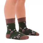 1 pár Moustard gyerek pamut Zokni  ostrich all-over print patterned stopper Zokni baby Zokni 20S-OSTR-1224 világos barna/zöld/rózsaszín Méret: 0_12
