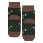 1 pár Moustard gyerek pamut Zokni  ostrich all-over print patterned stopper Zokni baby Zokni 20S-OSTR-1224 világos barna/zöld/rózsaszín Méret: 0_12