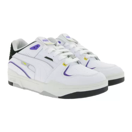 PUMA SLIPSTREAM ódi bőr Cipő  a Retro Vibe alkalmi edzőcipő edző cipő  Colorful jelölők fűző-Up Cipő 39326602 fehér/lila Méret: 42