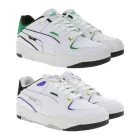 PUMA SLIPSTREAM ódi bőr Cipő  a Retro Vibe alkalmi edzőcipő edző cipő  Colorful jelölők fűző-Up Cipő 393266 fehér/lila vagy fehér/zöld Méret: 41