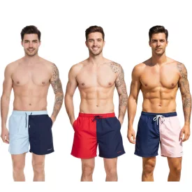  Pierre Cardin férfi Swim Sort Rövidnadrág, trendi Swim Sort Rövidnadrág LA205027 piros/Navy, Navy/rózsaszín, vagy kék Méret: S