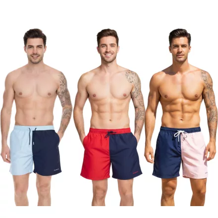 Pierre Cardin férfi Swim Sort Rövidnadrág, trendi Swim Sort Rövidnadrág LA205027 piros/Navy, Navy/rózsaszín, vagy kék Méret: XL