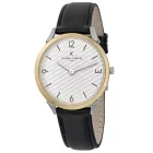 Pierre Cardin férfi óra karóra in ajándék doboz, analóg Quartz óra karóra  bőr szíj, 3 ATM, 40mm vagy 39mm, ezüst/arany, fekete, vagy ezüst/fekete Méret: N