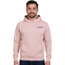   SUBLEVEL férfi Hooded pamut pulóver  zseb H10014T21326A1 13300 rózsaszín Méret: L