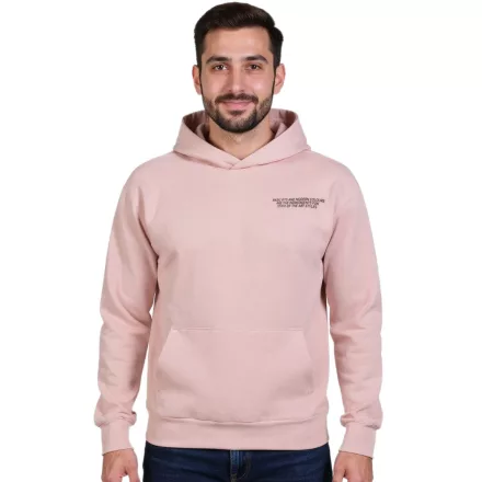 SUBLEVEL férfi Hooded pamut pulóver  zseb H10014T21326A1 13300 rózsaszín Méret: S