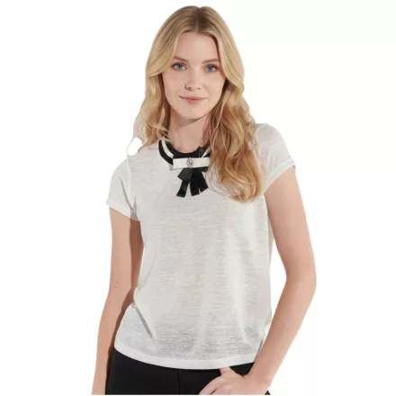 vestino női póló, nadrág-Sleeved Ing  Bow, Summer Ing 900659 fehér Méret: S