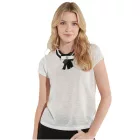 vestino női póló, nadrág-Sleeved Ing  Bow, Summer Ing 900659 fehér Méret: XS