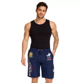  GEOGRAPHICAL NORWAY férfi Swim nadrág  Logo Print, Swim Sort Rövidnadrág  zseb, Navy Méret: L