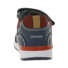 GEOX B Rishon B. Babacipő lélegző talppal Közepes szárú cipő tépőzáras rögzítéssel Kiscipő B160RA 054AU C0735 Sötétkék Méret:20