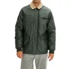 férfi pilot dzseki kabát Kabát made of i ation bőr, stílusos outdoor dzseki kabát Kabát  teddy nyaklánc 934067 olivazöld zöld Méret: 62