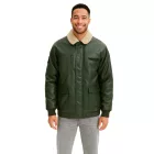 férfi pilot dzseki kabát Kabát made of i ation bőr, stílusos outdoor dzseki kabát Kabát  teddy nyaklánc 934067 olivazöld zöld Méret: 64