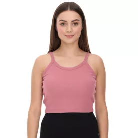   YOU DO YOU női crop Top ribbed fitness Top pamut Ing tank Top yoga melltartó 905101 old rózsaszín Méret: XS