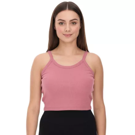 YOU DO YOU női crop Top ribbed fitness Top pamut Ing tank Top yoga melltartó 905101 old rózsaszín Méret: XS