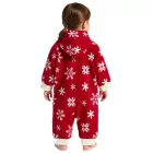 Toddler overáll, garbó Öltöny  kapucni, hópehely Design  Zipper, Baby Öltöny 954927 piros/fehér Méret: 68_74