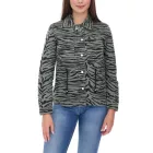 vestino női átmeneti dzseki, pamut dzseki állatmintával, farmer nyári dzseki 900810 Khaki/Fekete Méret:34