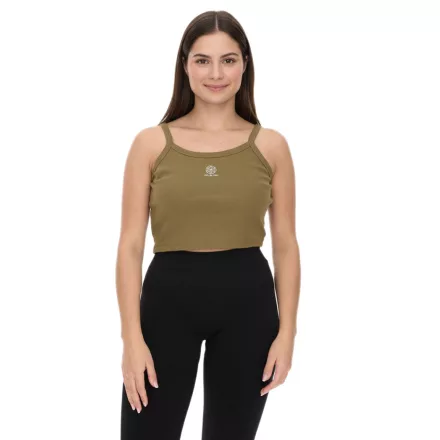 YOU DO YOU női crop Top ribbed fitness Top pamut Ing tank Top yoga divat 905101 khaki Méret: M