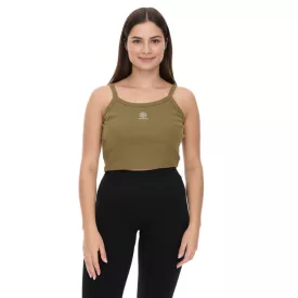   YOU DO YOU női crop Top ribbed fitness Top pamut Ing tank Top yoga divat 905101 khaki Méret: S