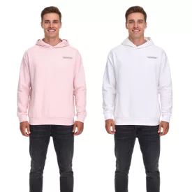   SUBLEVEL férfi Hooded pamut pulóver  zseb H10014T21326A in rózsaszín vagy fehér Méret: L