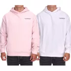 SUBLEVEL férfi Hooded pamut pulóver  zseb H10014T21326A in rózsaszín vagy fehér Méret: L