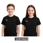 2 db-os PUMA TeamGoal 23 fiú és lány pamut sportpóló logóval (656709) zöld, fekete, szürke, sárga, piros vagy fehér színben Méret:128