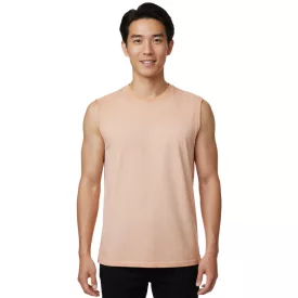   férfi Tank Top, nadrág-Sleeved Ing, Simple Summer Top, pamut Ing R-15286, világos narancssárga Méret: L